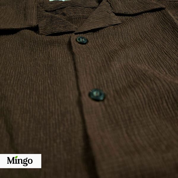 Coffee Cuban Shirt (Popcorn Fabric) - Image 2