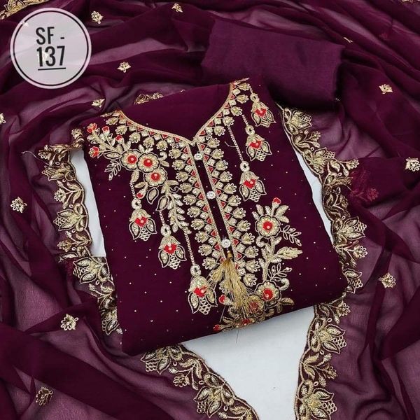 Georgette Embroidery Four Piece