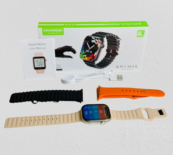Keqiwear KW2 Max Smart Watch with Three Straps