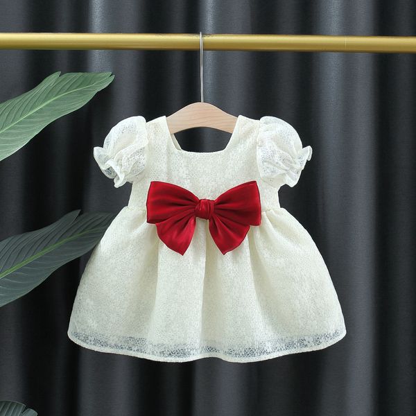 Imported đ¸ Girlsâ Summer Lace Tulip Dress â Short Sleeve Princess Style