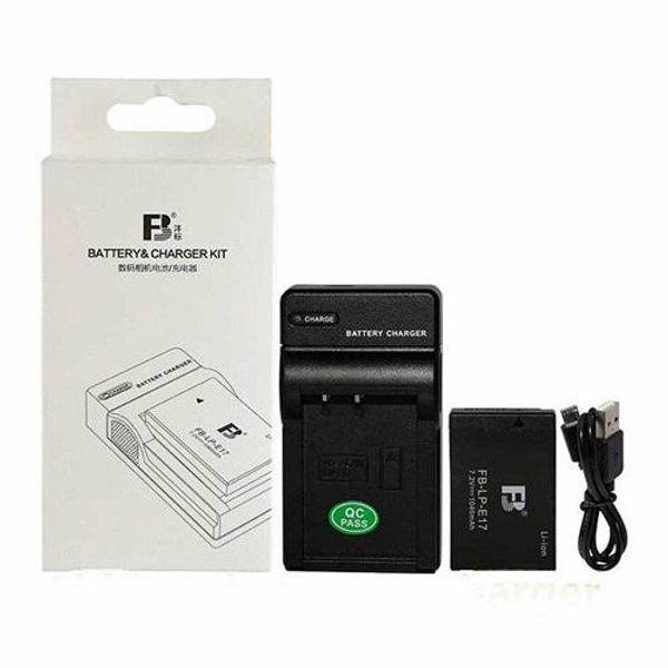 FB LP-E17 Camera Battery and USB Charger for Canon Camera R10 EOS RP M6