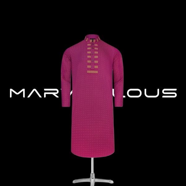 Luxury Cotton Panjabi- Magenta rose