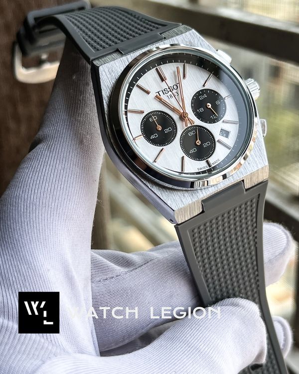 TISSOT PRX FIBER GREY BELT PANDA DIAL