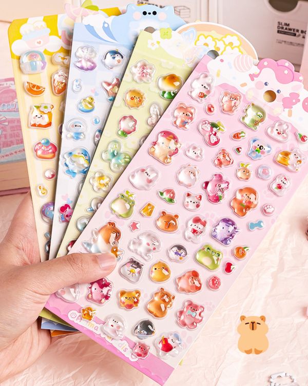 Puffy 3D Stickers Sheet