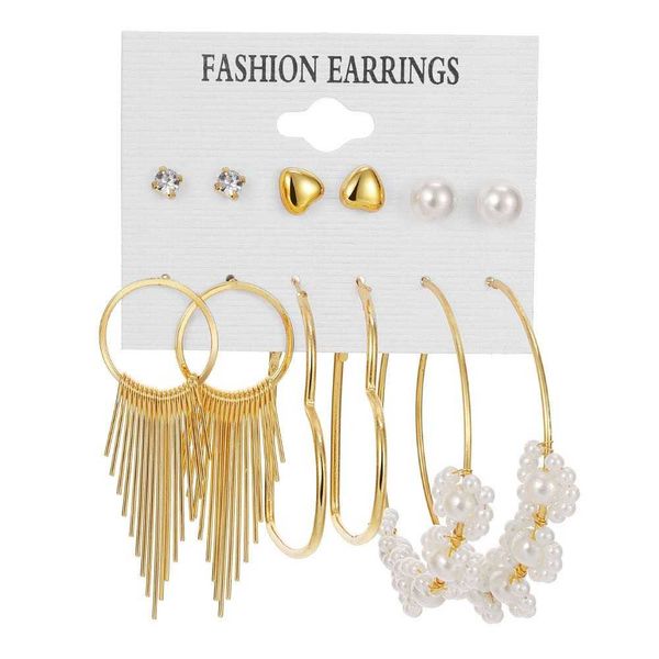 6pairs love earring set