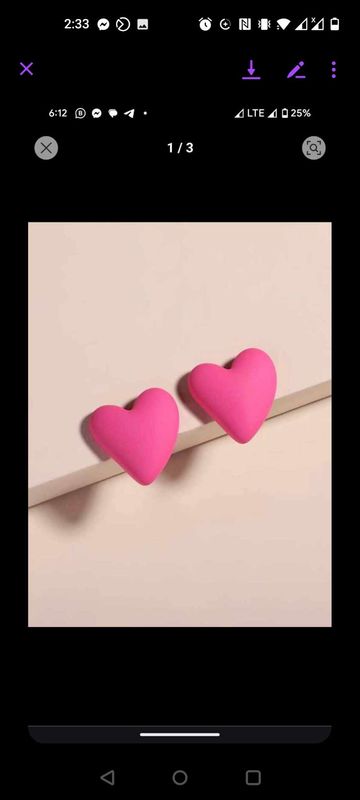 Alloy Heart stud earrings