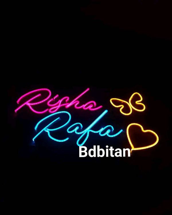 Couple Neon lighting Name by Bdbitan