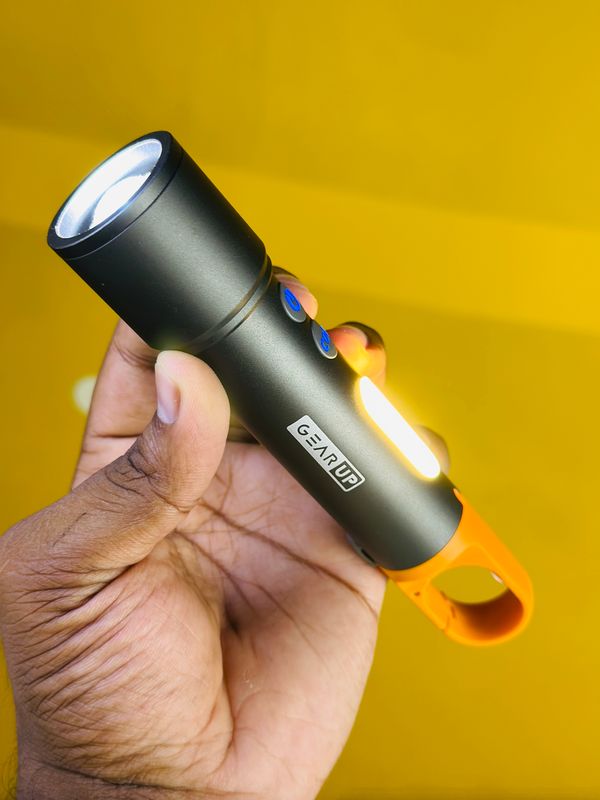 GearUP K57 Multifunctional Rechargeable Torch, Flashlight Zoomable LED Flashlight