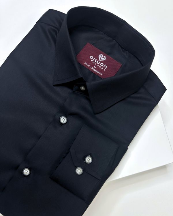 Solid Black Casual Shirt for Men