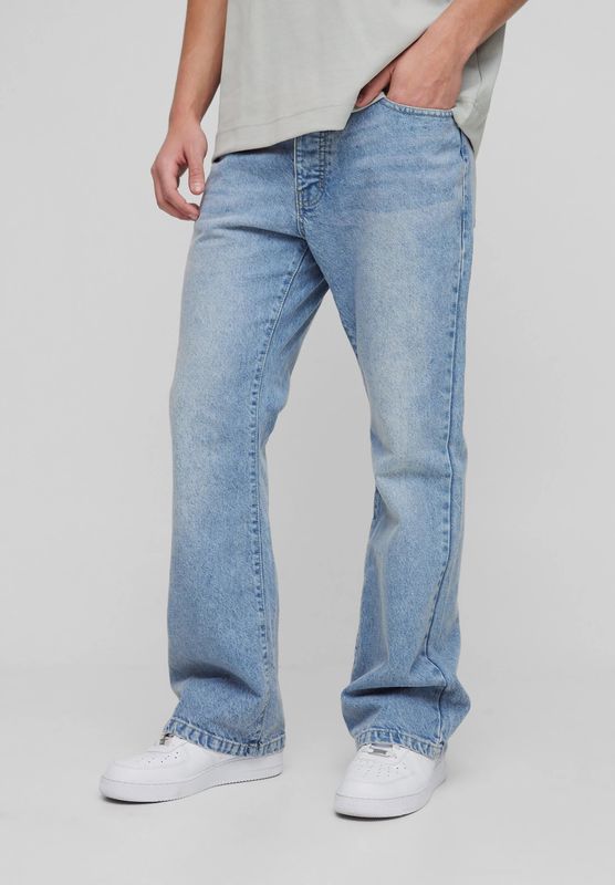 Faded blue bootcut denim pant