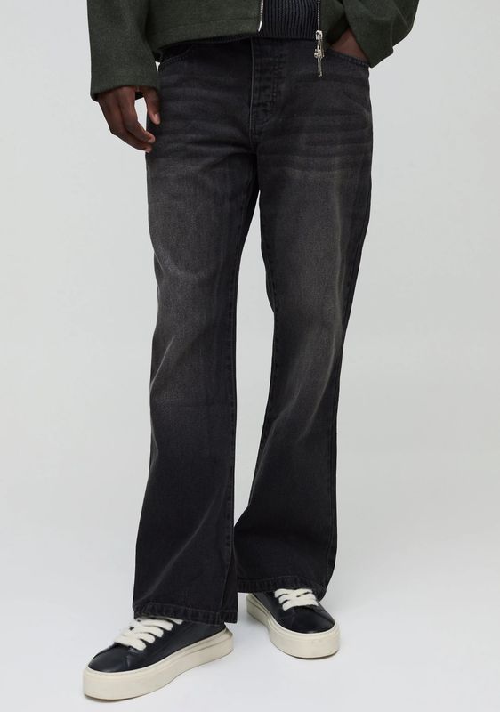 Faded Black Bootcut Denim Pant
