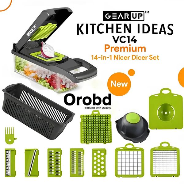 GearUP VC14 Premium 14-in-1 Vegetable & Fruits Slicer