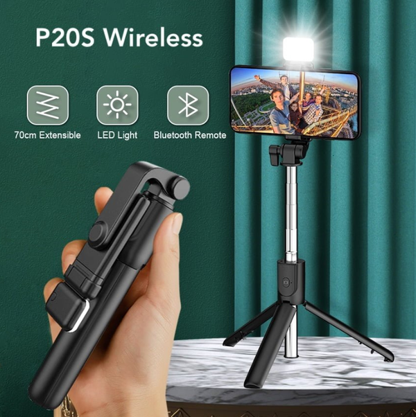P20S Selfie Stick with LED Light