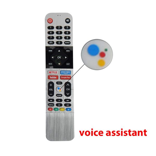VISION TV Remote Control with Google Assistant, Bluetooth Voice Command Remote Android tv with Netflix Prime Video YouTube