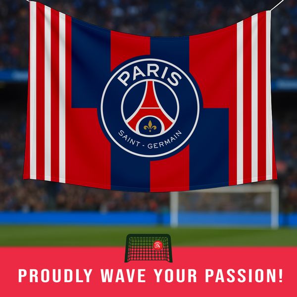 Paris Saint-Germain Premium Flag – Elegance Meets Football Passion!