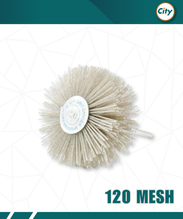১ পিস অ্যাব্রেসিভ নাইলন হুইল ব্রাশ ১২০ গ্রিট সাদা CNC Brush