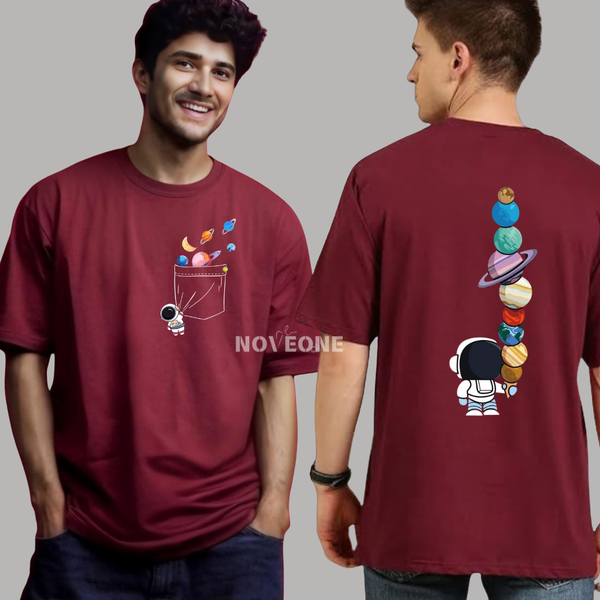 NoveOne N25006– Premium Oversized T-Shirt (Color: Maroon)