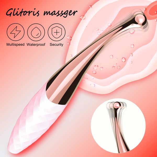 Orgasm Finger Vibrator Masturbating Massage Stick Stimulator Vagina G-Spot Dildo Clit Nipple Wand Massager Sex Toys for Women