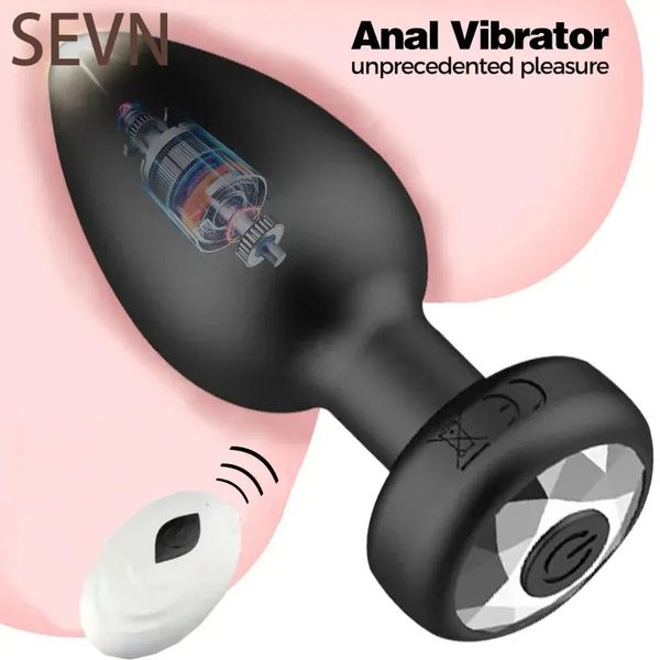 Anal Plug Vibrator 10 Frequency Butt Plug Prostate Massager Wireless Remote Control Adult Sex Toys for Men and Women and Couples