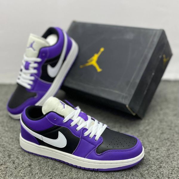 Jordan 1 Low Court Purple Black