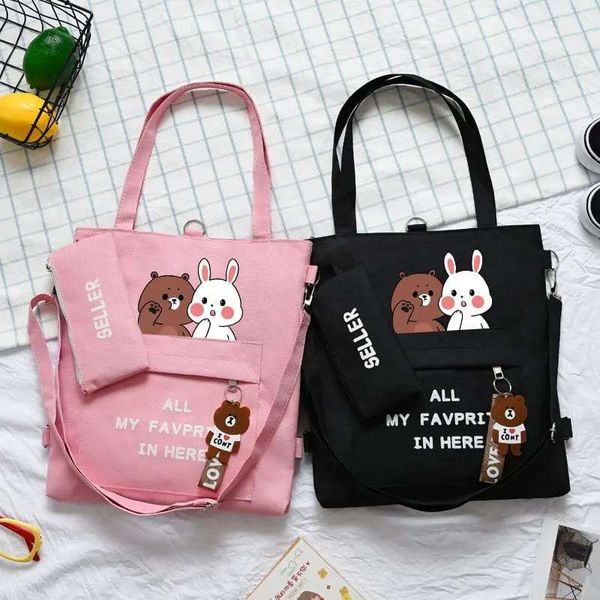 3 in 1 canvas cartoons bag