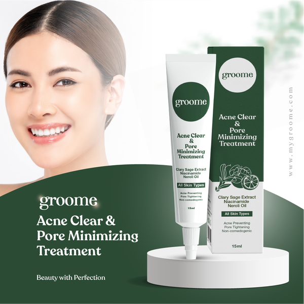 Groome Acne Clear & Pore Minimizing Treatment – 15ml- 75002