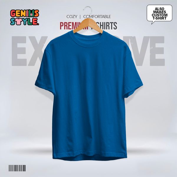 Petrol Color Premium Drop Shoulder T-shirt