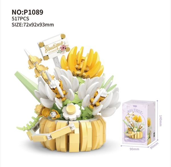 Flower basket-autumn scenery golden chrysanthemum