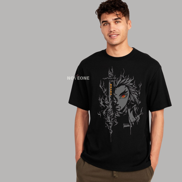 NoveOne N25040– Premium Oversized T-Shirt (Color: Black )