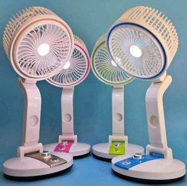 LED Light Folding Fan – Rechargeable, Portable & Silent