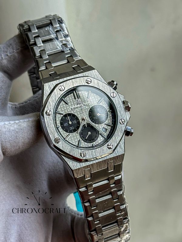 Audemars Piguet Royal Oak Chronograph Panda Dial-Silver Stainless Steel AA
