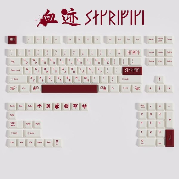 White Blot PBT Cherry Keycaps Set