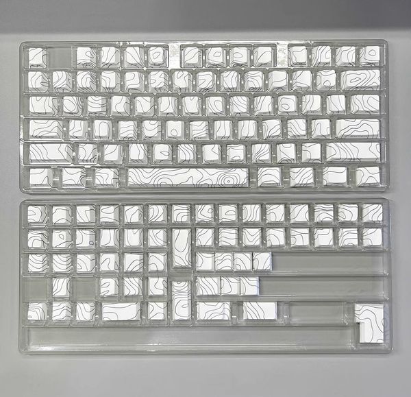 Topographic Side Engraved Cherry Keycaps