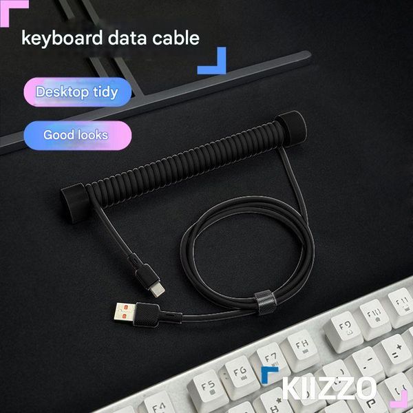 Type-C Coiled Cable with Rod