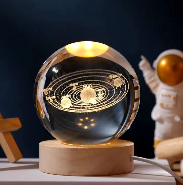 7 Color Changing LED 3D Crystal Ball .