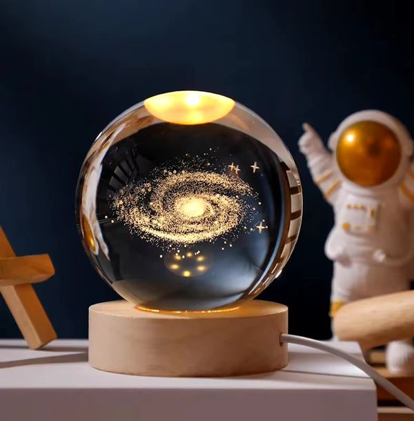 7 Color Changing LED 3D Crystal Ball .