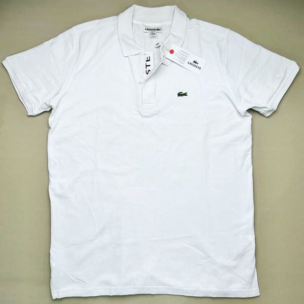 L2 Zipper 100% Cotton Polo White