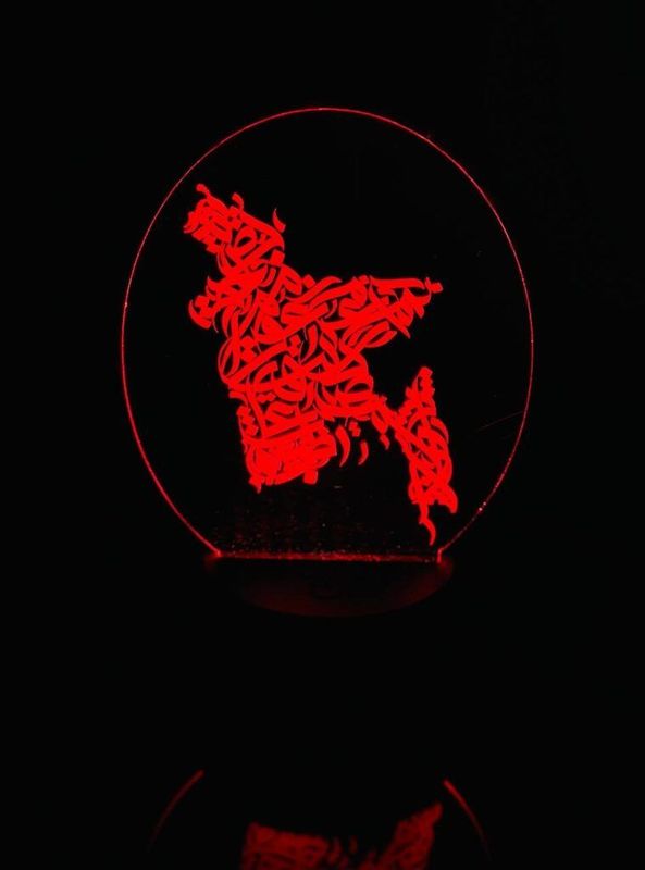 GearUP Acrylic Multicolor Night Lamp .