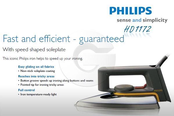 Philips Classic 750W Dry Iron (HD1172)