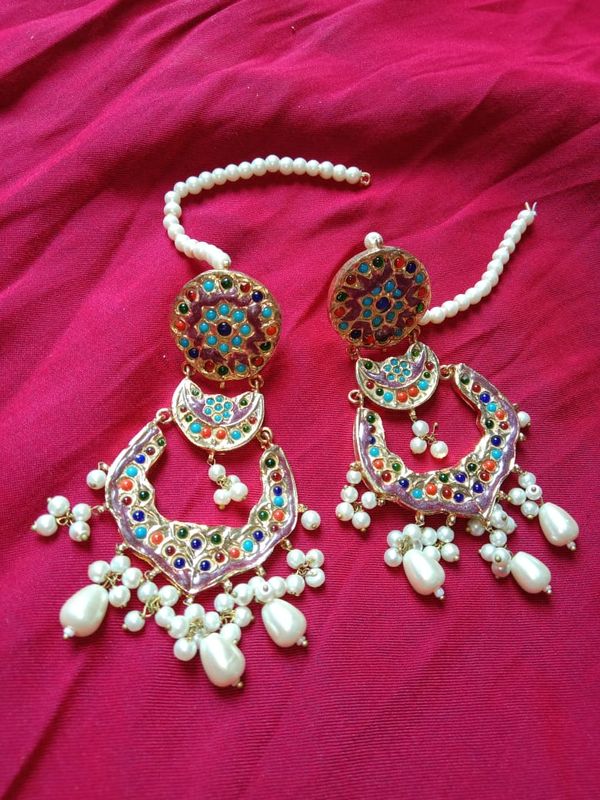 purple multani earring