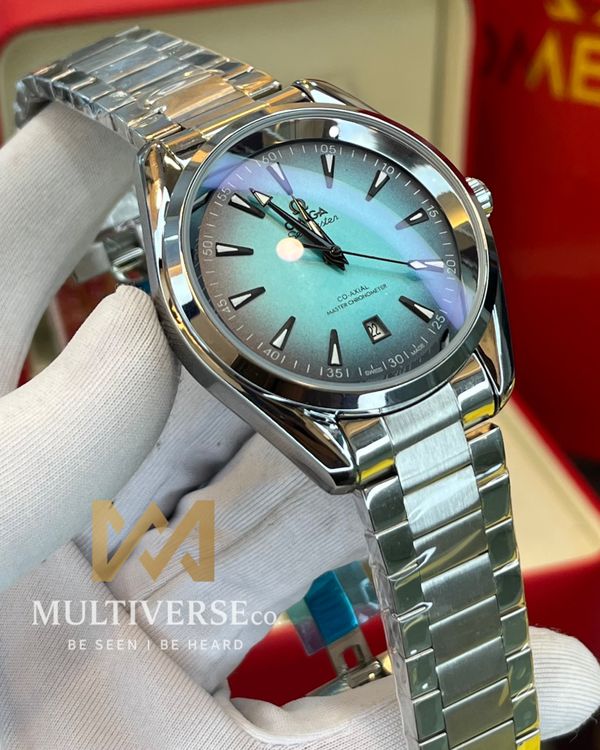 OMEGA AQUATERRA AUTOMATIC | TIFFANY DIAL SILVER CHAIN (SEMI AAA)