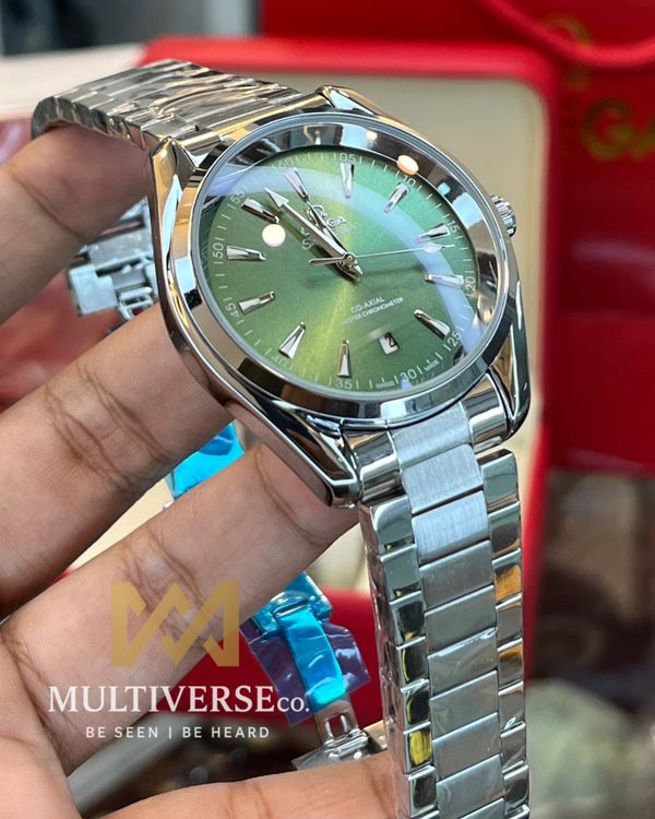 OMEGA AQUATERRA AUTOMATIC | GREEN DIAL SILVER CHAIN (SEMI AAA)