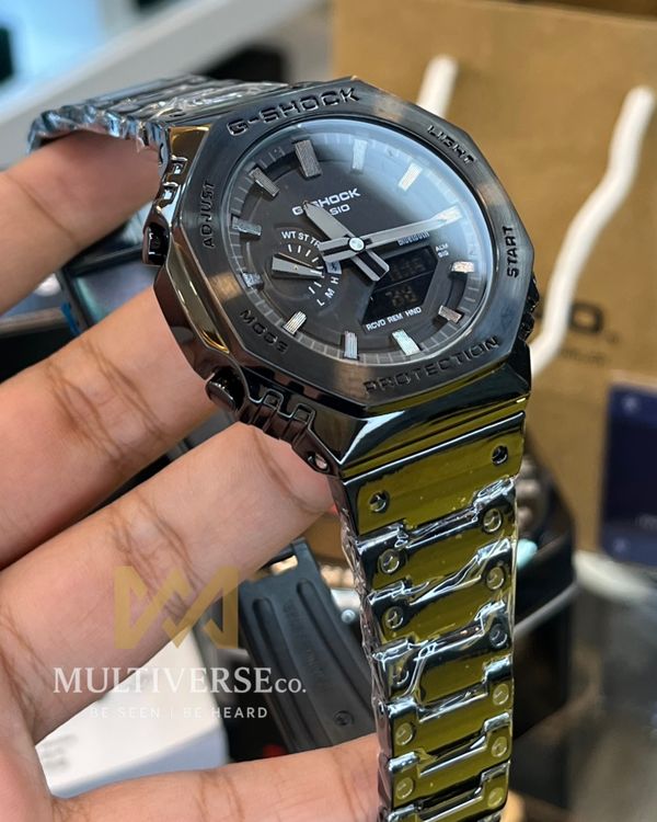 GSHOCK GM2100 |BLACK CHAIN BLACK DIAL (AAA)