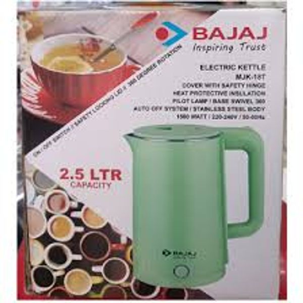 Bajaj AE-18T Electric Kettle ( 2.5 LTR, 1500W) – Lemon Color