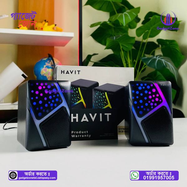 Havit SK763 2.0 RGB Gaming USB SpeakerđĨ