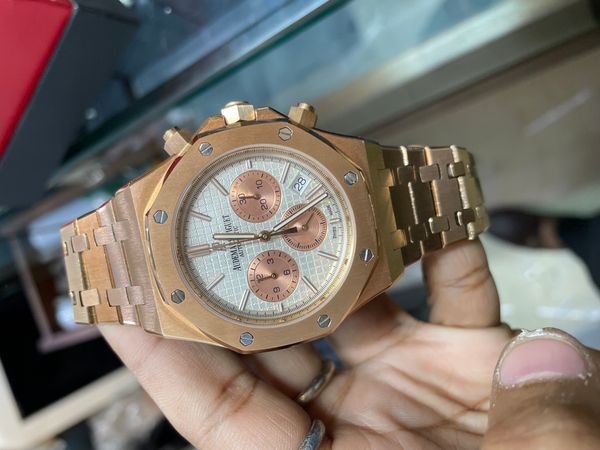 ap chrono rosegold chain aaa
