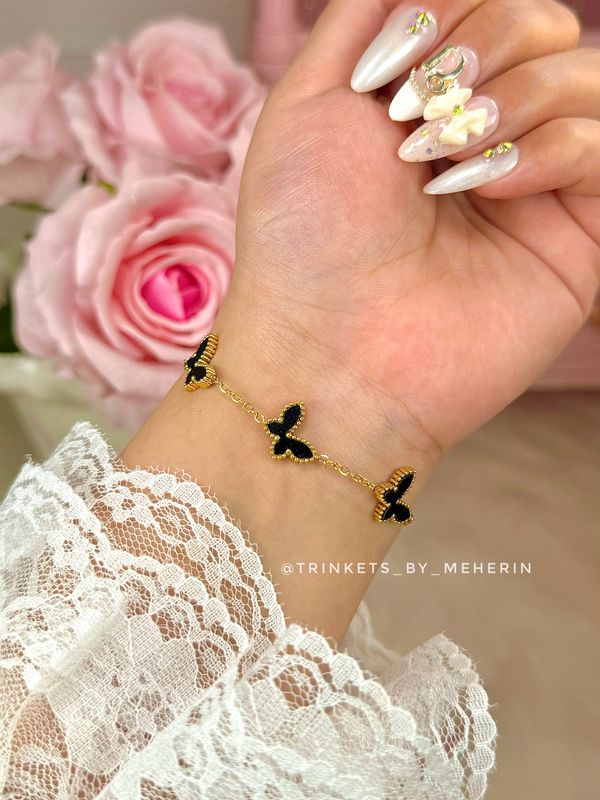 Black butterfly bracelet