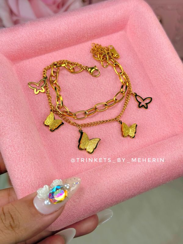 Double butterfly bracelet
