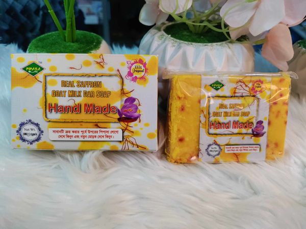 Real saffron Goat milk bar soap