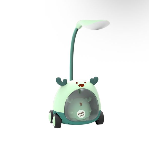 Foldable LED Study Lamp with Pen Holder & Sharpener for Kids